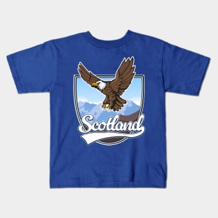 Scotland Eagle landscape vector Kids T-Shirt